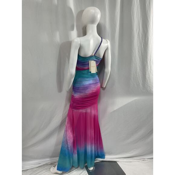 Rococo Sand 'Cloud' Pink One Shoulder Cut Out Maxi Dress Size XS - NWT - Picture 3 of 5